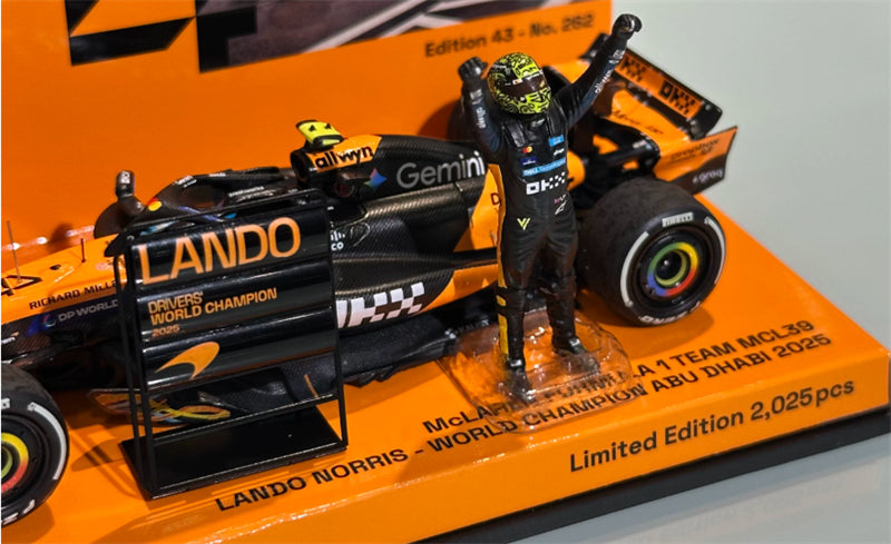 1:43 McLaren MCL39 Norris Winner Abu Dhabi 2025  MINICHAMPS Limited Edition 2025PCS ONLY Resin Model