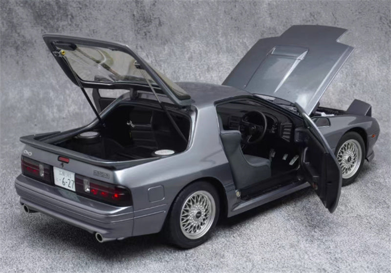 WHELART Mazda Savanna RX-7 FC3S Unlimited Edition Metallic Gray Limited Edition 1:18 Car Pre-built Model view8