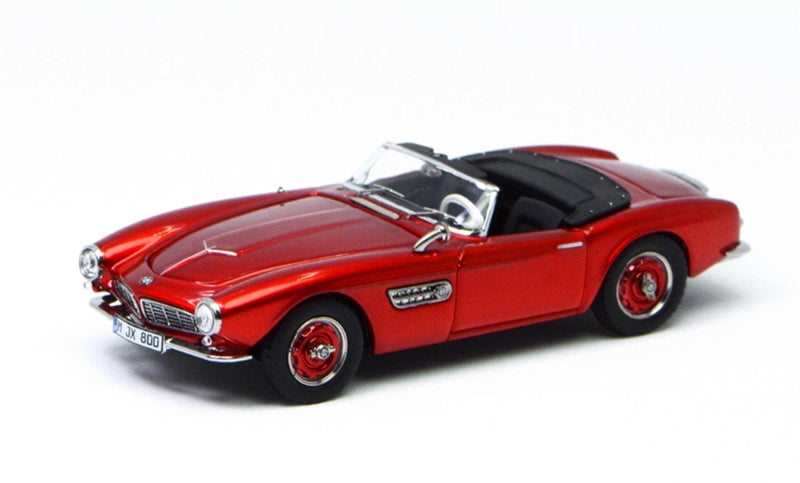 GFCC BMW 507 Roadster Retro Car 1957 Metallic Red Convertible Softtop 1:64 car Pre-built Model view4
