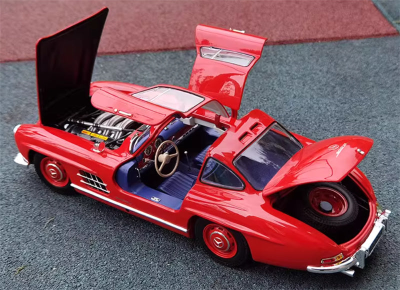 MINICHAMPS Mercedes Benz 300 SL W198 Coupe 1954 Red with blue interior 1:18 Car Pre-built Model view7