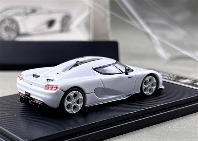 Rhino Model Koenigsegg CC850 Supercar Limited Edition 999PCS ONLY white 1:64 Car Pre-built Model view5