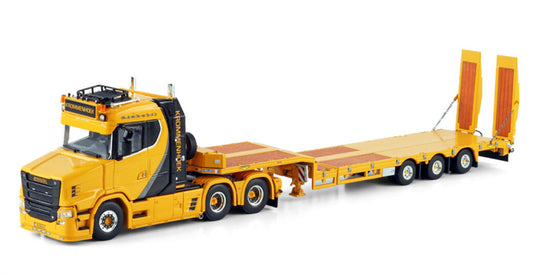 WSI VLASTUIN TORPEDO 6X2 TAG AXLE SEMI LOW LOADER - 3 AXLE Krommenhoek 1:50 Model