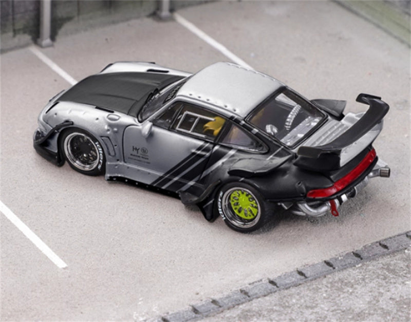 Star Model Porsche RWB 993 GT Tail Wing Edition w/ Figure (Accessories package+jack) 1:64 Car Pre-built Model view2