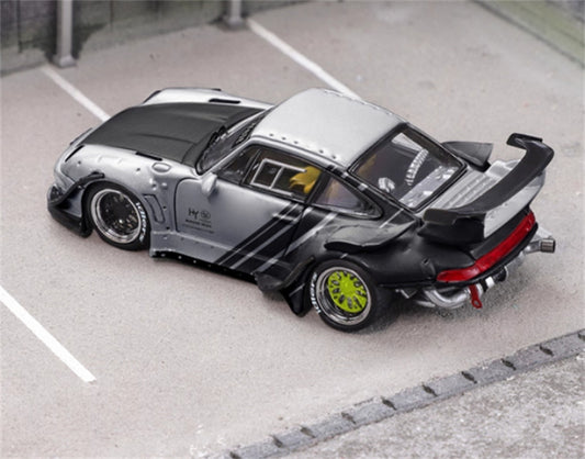 Star Model Porsche RWB 993 GT Tail Wing Edition w/ Figure (Accessories package+jack) 1:64 Car Pre-built Model view2