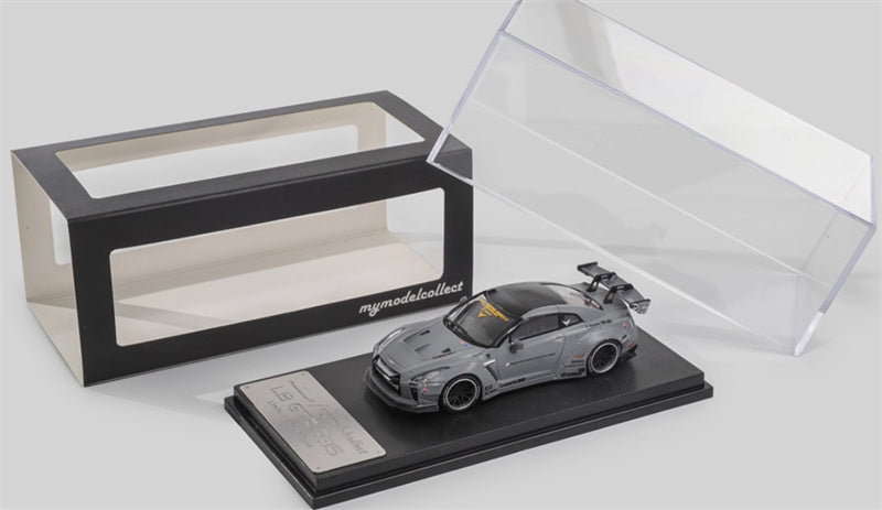 mymodelcollect Nissan GT-R R35 LBWK Limited Edition Battle Grey 1:64 Car Pre-built Model view4