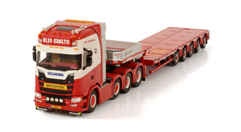 WSI SCANIA S HIGHLINE CS20H 8X4 NOOTEBOOM MCO-PX 5 AXLE ELJO EXALTO 1:50 Truck Pre-built Model