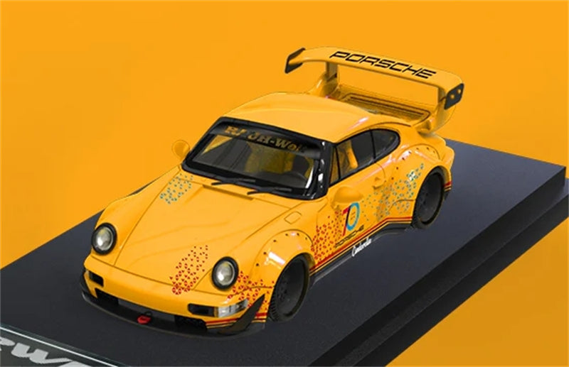 1:64 Porsche RWB 964 GT 70th Anniversary Orange BSC DIECAST Limited Edition 499pcs ONLY Model