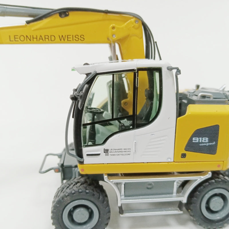 NZG Liebherr A918 Compact LEONHARD Wheeled Excavator 1:50 Truck Pre-built Model