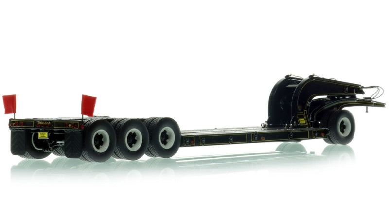 1:50 Talbert  1960s 60-Ton Cableneck Lowbed w/ Single-Axle Dolly Heavy Haul Replicas  Black Diecast Model