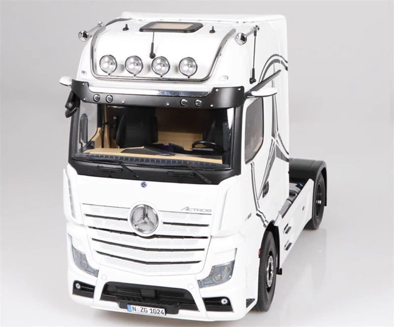 NZG Mercedes Benz Actros Giga Space 4x2 Truck Tractor White Benz logo 1:18 Truck Pre-a Model