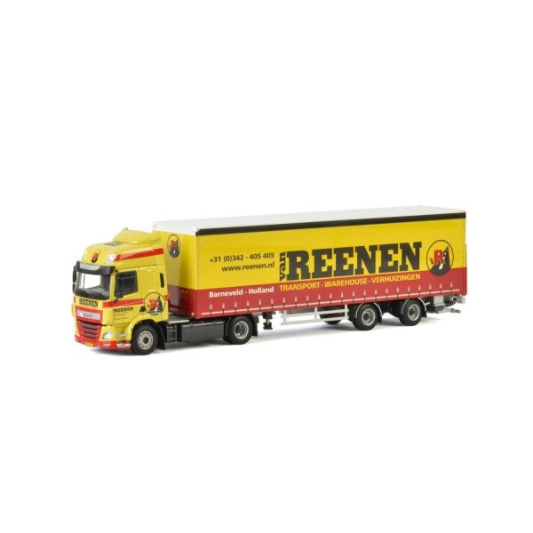 1:50 DAF VAN REENEN CAB 4X2 CURTAIN SIDE TAUTLINER TRAILER 2 AXLE WSI   DIECAST Model