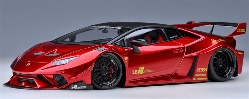 AUTOART Lamborghini HURACAN GT supercar red LBWK AirREX Liberty Walk AK-produce LB PERFORMANCE 1:18 Car Pre-built Model view1