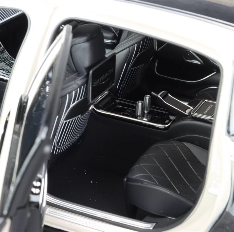 Almost Real Mercedes Maybach S-Class S680 Dark Night Series Haosha Silver/Agate Black 1:18 Car Pre-built Model view4