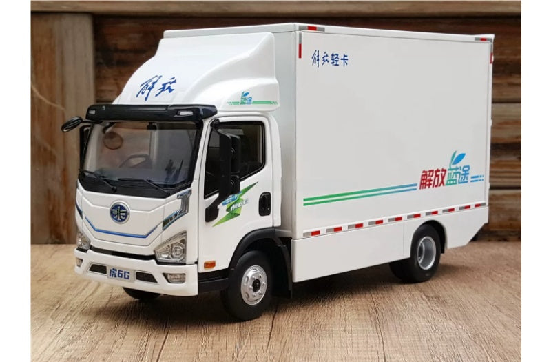 FAW Tiger 6G pure electric box truck White 1:24 Truck Pre-built Airliner Model Display view1
