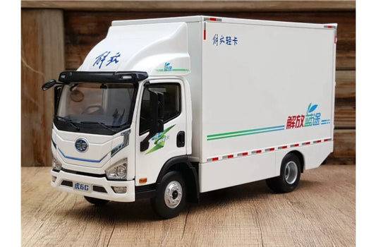 FAW Tiger 6G pure electric box truck White 1:24 Truck Pre-built Airliner Model Display view1
