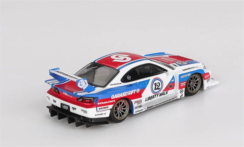1:64 Nissan S15 Silvia LB-Super Silhouette Garasidrift x LBWK 2025 MINIGT DIECAST Model