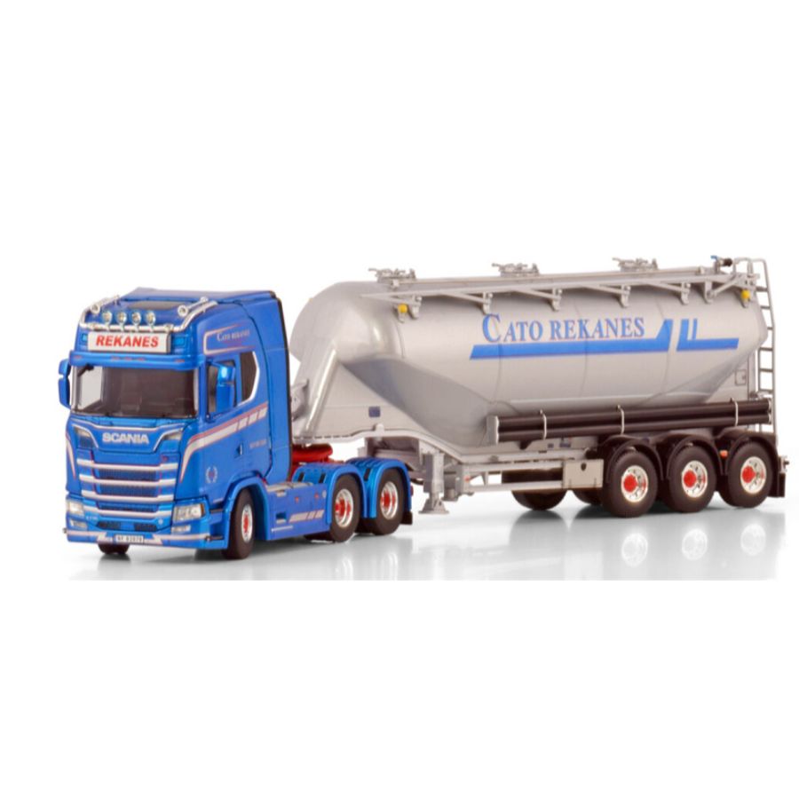 WSI SCANIA S HIGHLINE CS20H 6X2 TAG AXLE BULK TRAILER - 3 AXLE Rekanes 1:50 DIECAST Truck Lorry