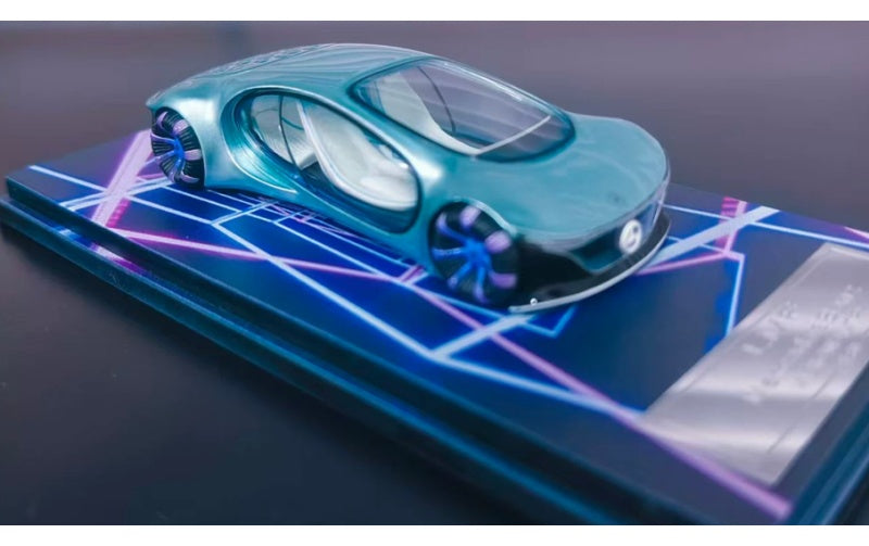 1:64 Mercedes-Benz VISION AVTR  Ice blue LeManFang  night light DIECAST Model