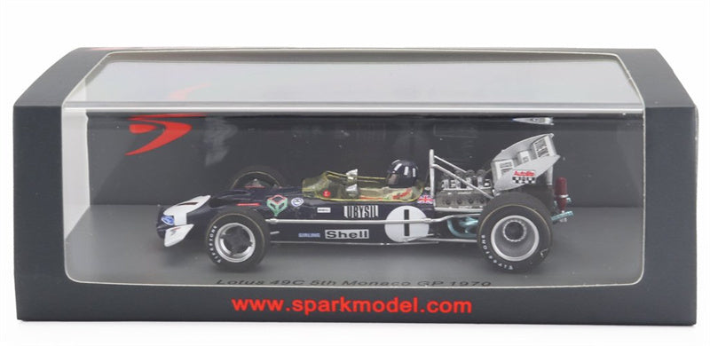 spark Lotus 49C #1 5th Monaco GP 1970 GRAHAM HILL 1:43 Car Pre-built Model view5