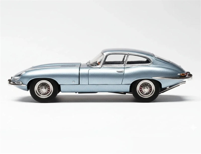 GFCC 1961 Jaguar E-Type Coupe hardtop version Ice Blue Limited Edition 499PCS ONLY RHD 1:64 car Pre-built Model view3