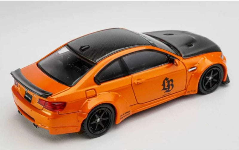 1:64 BMW LB M3 E92  Orange carbon top Fine model  Limited Edition 699PCS ONLY DIECAST Model