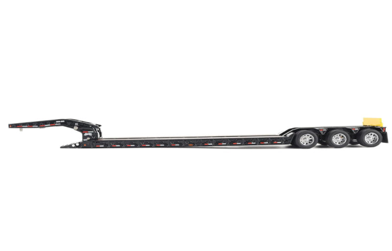 CATERPILLAR Trail King TK120 Hydraulic Detachable Gooseneck Lowboy Trailer in Black - Regular Version 1:50 Truck Pre-built Model