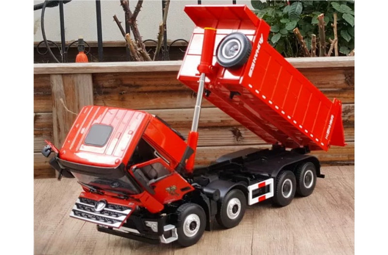 FOTON Auman Kunlun Dump Truck Red 1:24 Truck Pre-built Airliner Model Display view3