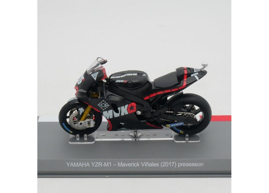 1:18 Yamaha YZR-M1 2017 Black Maverick Vinales Preseason IXO  Diecast Motorcycle Model