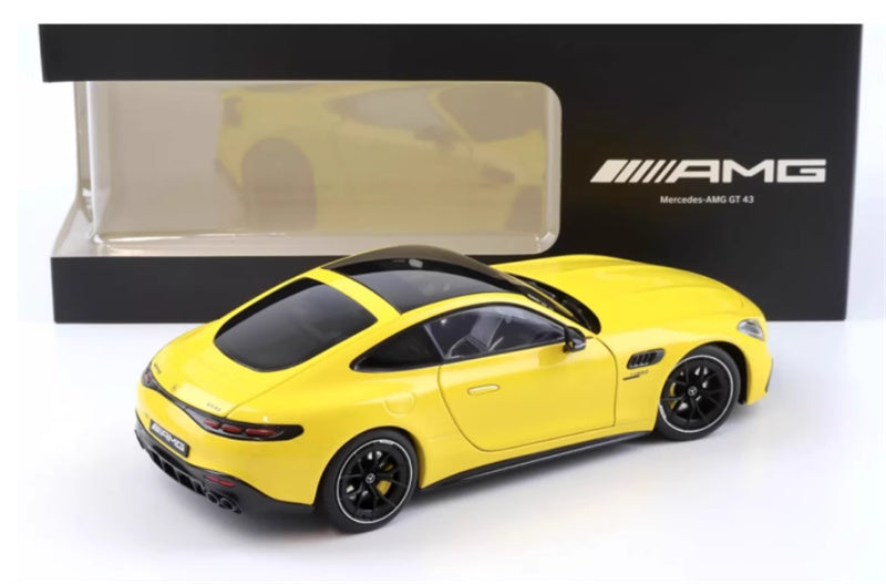Mercedes AMG GT43 Fully open Yellow 1:18 Car Pre-built Model