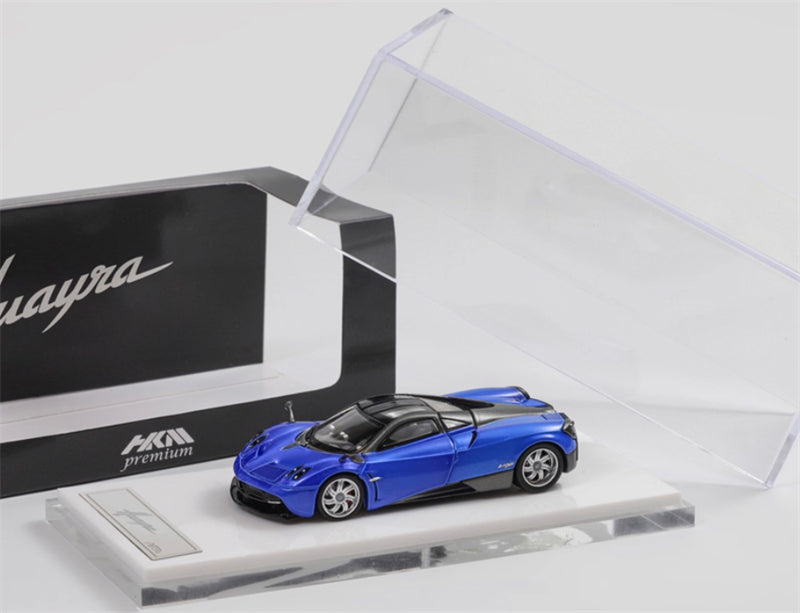 HKM Premium Pagani Huayra Coupe Ocean Blue Limited Edition 999PCS ONLY 1:64 Car Pre-built Model view6