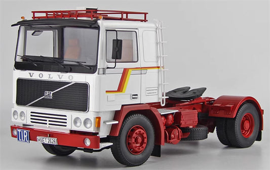 Road Kings VOLVO F12 20 Tractor trailer Luggage rack version white-red Limited Edition 1000PCS ONLY 1:18 Truck Pre-built Model view1
