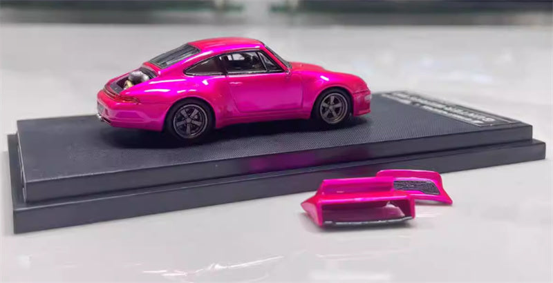 SW Porsche Gunther Werks 993 Electric Pink Hard Top Limited Edition 499PCS ONLY 1:64 car Pre-built Model view3