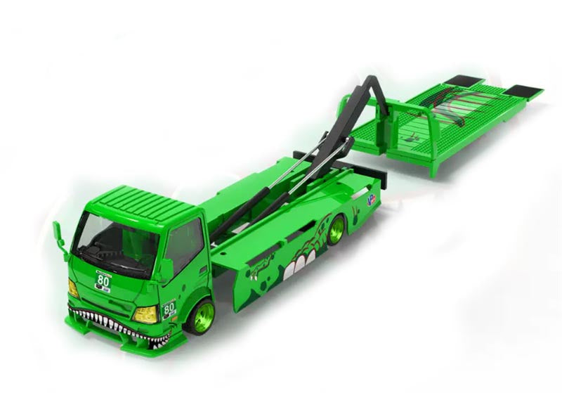1:64 Hino H300 dinosaur Painting Green TOP LUX DIECAST Model