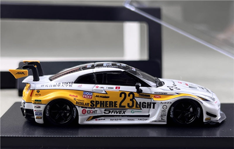 mymodelcollect Nissan 35GT-RR #23 LBWK Limited Edition Lightning HKS coating 1:64 Car Pre-built Model view3