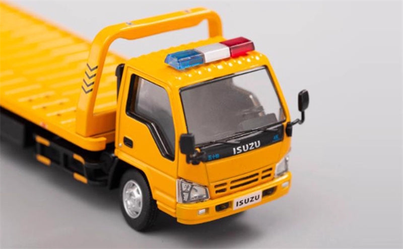 GCD Isuzu N Series REWARD Flatbed Truck Lorry Engineering Yellow LHD 1:64 Truck Pre-built Model view6