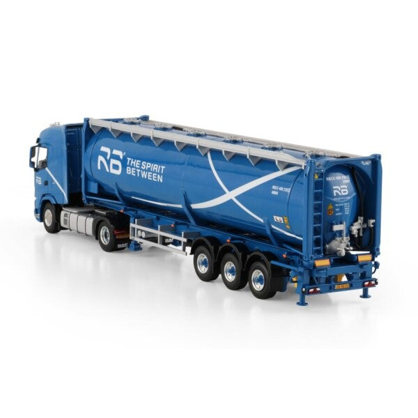 1:50 DAF RB LOGISTICS XG 4X2 40FT CONTAINER TRAILER 3 AXLE WSI  Blue DIECAST Model