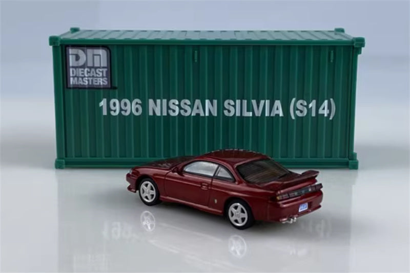 CATERPILLAR NISSAN SILVIA S14 Red left-hand drive 1:64 Car Pre-built Model