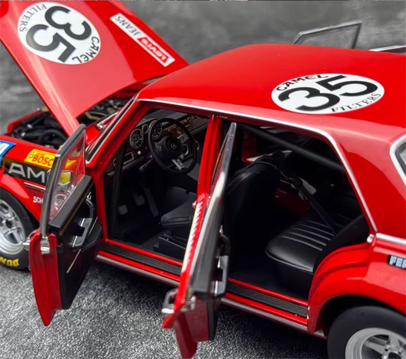 1:18 Mercedes Benz AMG 300SEL 6.8 24h Spa 1971 Porco Rosso  MINICHAMPS #35 DIECAST Car Model
