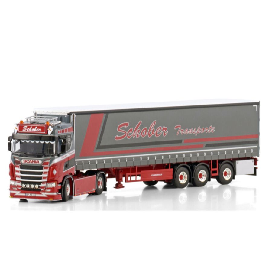 WSI  SCANIA S NORMAL CS20N 4X2 CURTAINSIDE TRAILER - 3 AXLE Schober 1:50 DIECAST Truck Lorry