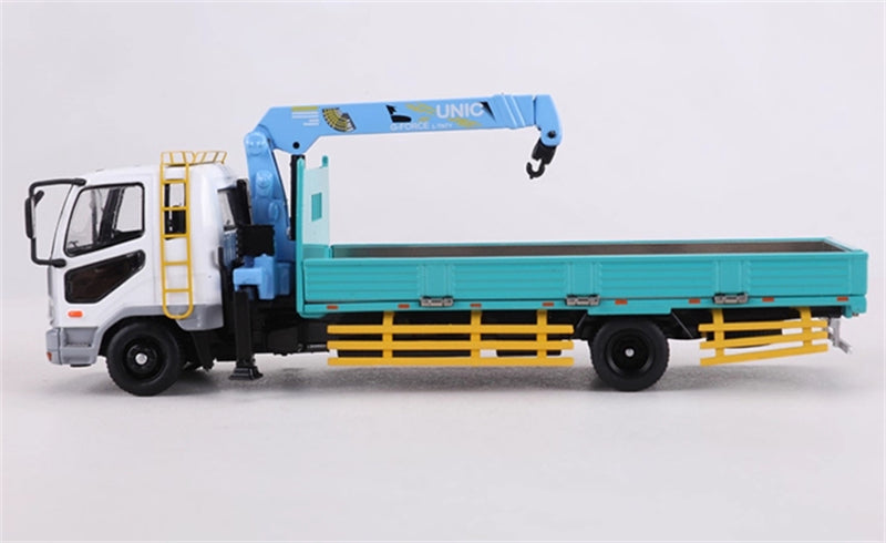 GCD Mitsubishi Fuso Boom Crane Truck white green with 6 wooden crates Limited Edition 888PCS ONLY RHD 1:64 Truck Pre-built Model view6