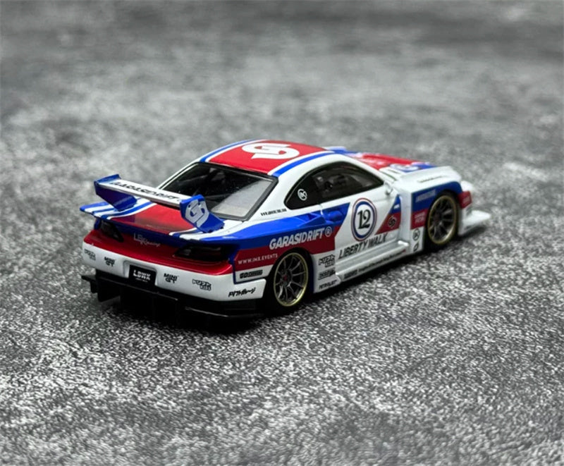 1:64 Nissan S15 Silvia LB-Super Silhouette Garasidrift x LBWK 2025 MINIGT DIECAST Model
