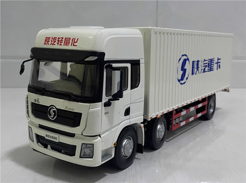 SHACMAN Delong X3000 Container Truck white 1:24 Truck Pre-built Model