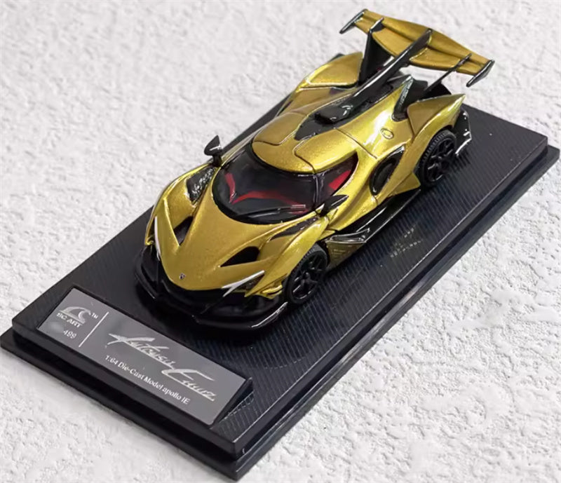 SmallcarsART Apollo IE Supercar gold Limited Edition 499PCS ONLY 1:64 Car Pre-built Model view1