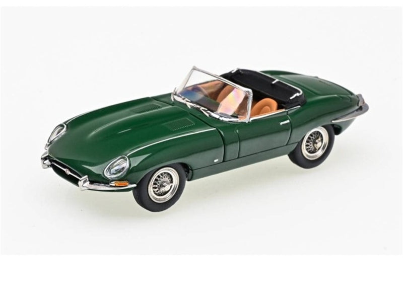 GFCC 1961 Jaguar E-Type Roadster Convertible British Green Limited Edition 499PCS ONLY RHD 1:64 car Pre-built Model view1