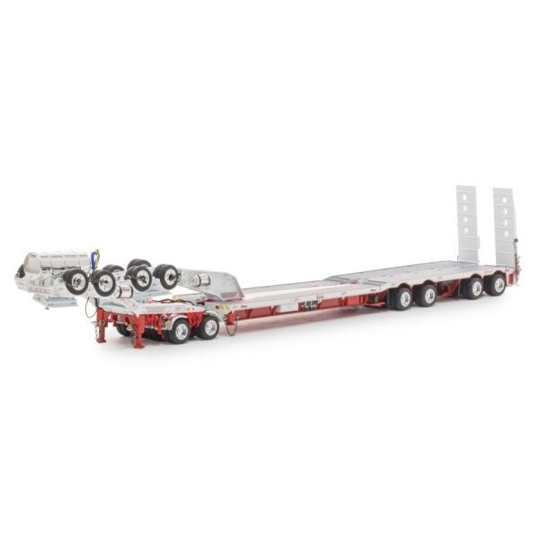 1:50  BOWERS HEAVY HAULAGE 4x8 Set with Hyd. Neck Drake  White Red Diecast Model