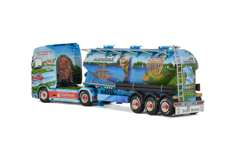 WSI SCANIA S HIGHLINE CS20H 4X2 ONDERLOSSER - 3 AXLE JÜRGEN SCHMID 1:50 Truck Pre-built Model