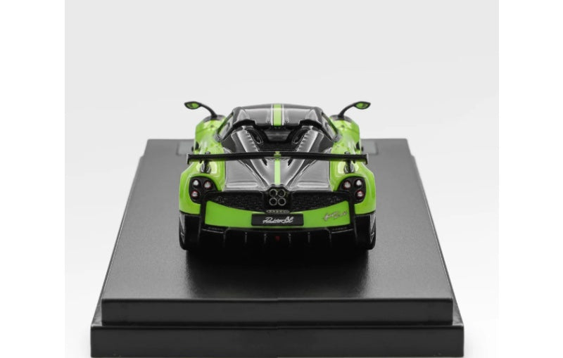 1:64 Pagani Huayra Roadster BC LCD Green Diecast Model view7