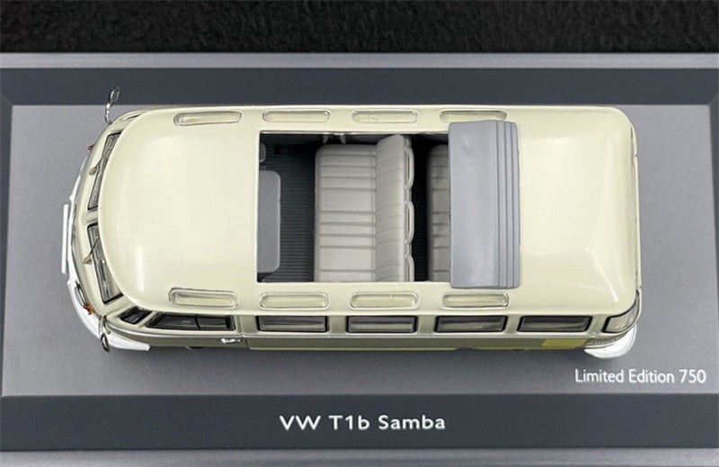 SCHUCO Volkswagen VW T1b Samba green/grey LTD 750PCS 1:43 Car Pre-built Model view4