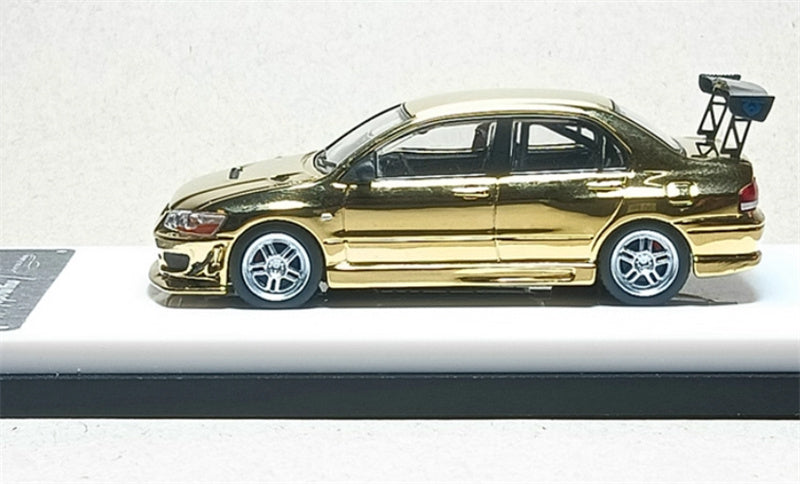 mymodelcollect Mitsubishi Lancer Evolution EVO VII four door sports car Limited Edition 999PCS ONLY gold plating 1:64 Car Pre-built Model view3