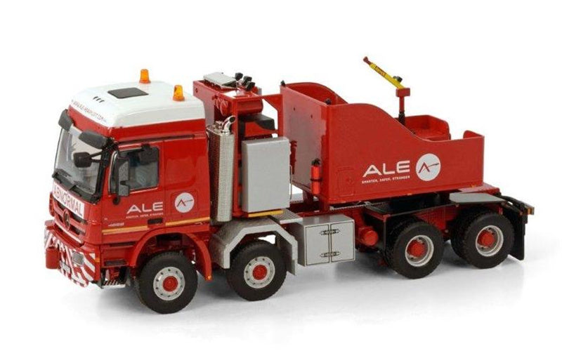 MAMMOET ALE MB ACTROS 8X8 WITH BALLASTBOX + 14 AXLE SCHEUERLE SET 1:50 DIECAST Truck Lorry